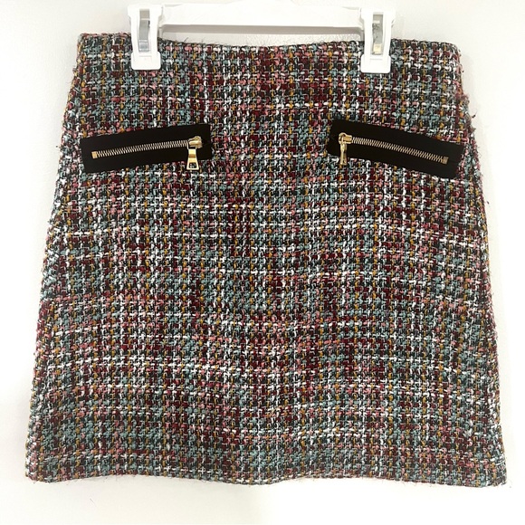 Ann Taylor Loft A- line Tweed Skirt Women’s Sz 0 Petite - Picture 3 of 9